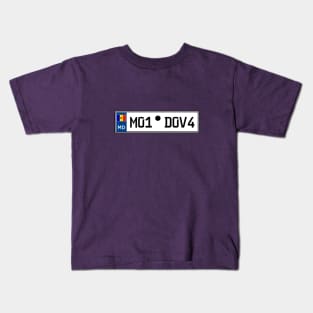 Moldova car registration plate Kids T-Shirt